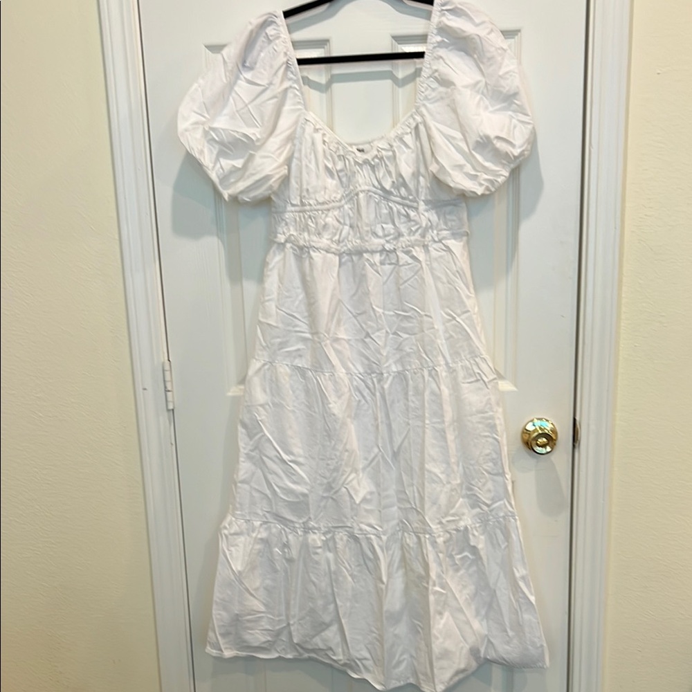 Rahi White Puff Sleeve Off-the-Shoulder